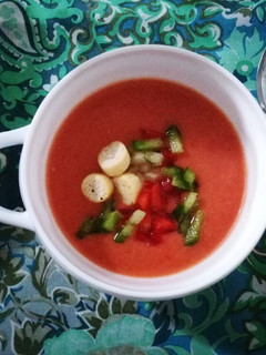 Una foto de Gazpacho de sandía (Thermomix)