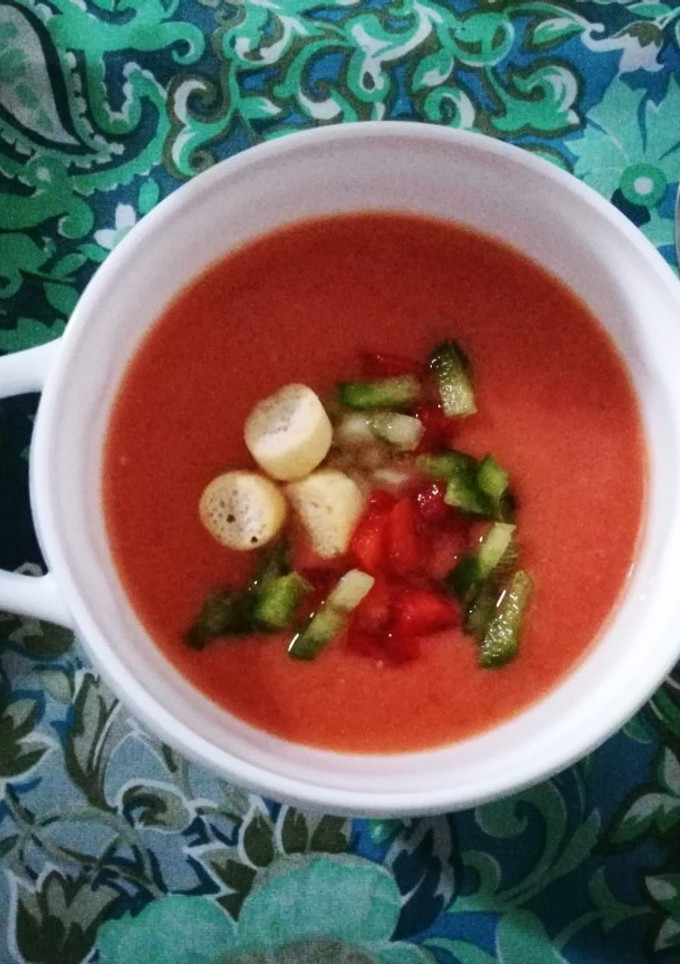 Una foto de Gazpacho de sandía (Thermomix)