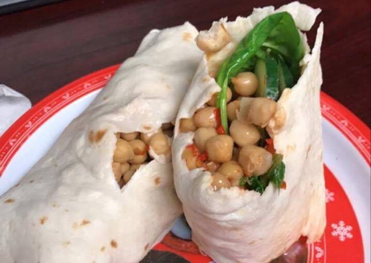 Step-by-Step Guide to Make Quick Vegan sweet chili &#34;chicken&#34; wrap