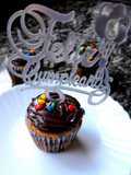 Cupcakes decorados ganache de chocolate