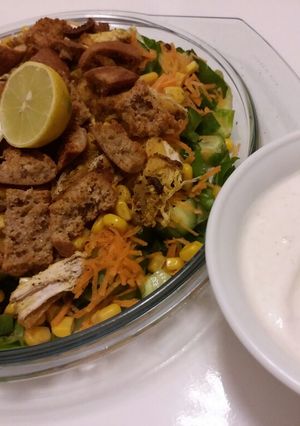 صورة لوصفة سلطة السيزر ع طريقتي 😋💕