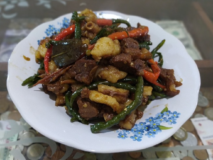 Resep Tumis daging sambal ase cabe hijau yang Enak