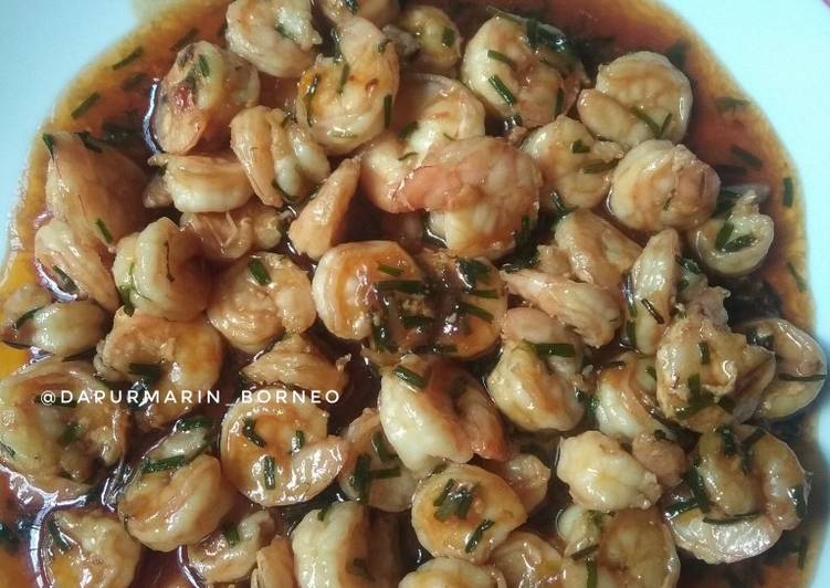 165. Udang Bawang Rambut saus tomat dan kecap