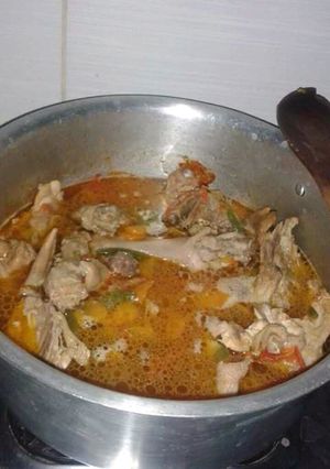 A picture of Kuku stew/ Chicken stew.