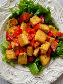 【台式】簡易快速椒塩豆腐 的食譜成品照片