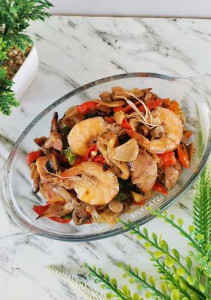Foto resep Tumis Pedas Udang Cumi Asap