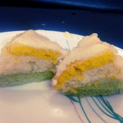 Tri-colored pastry A picture of Tri-colored pastry.