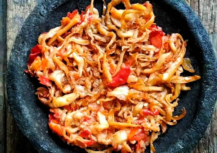 Resep Sambel bawang jamur tiram 🤤 yang Bisa Manjain Lidah