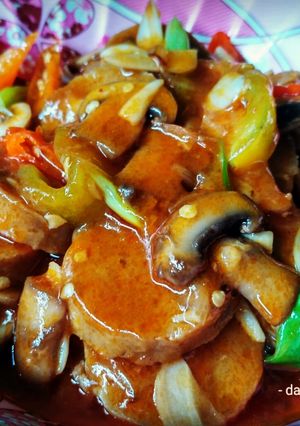 Foto resep Rolade ayam jamur saus pedas