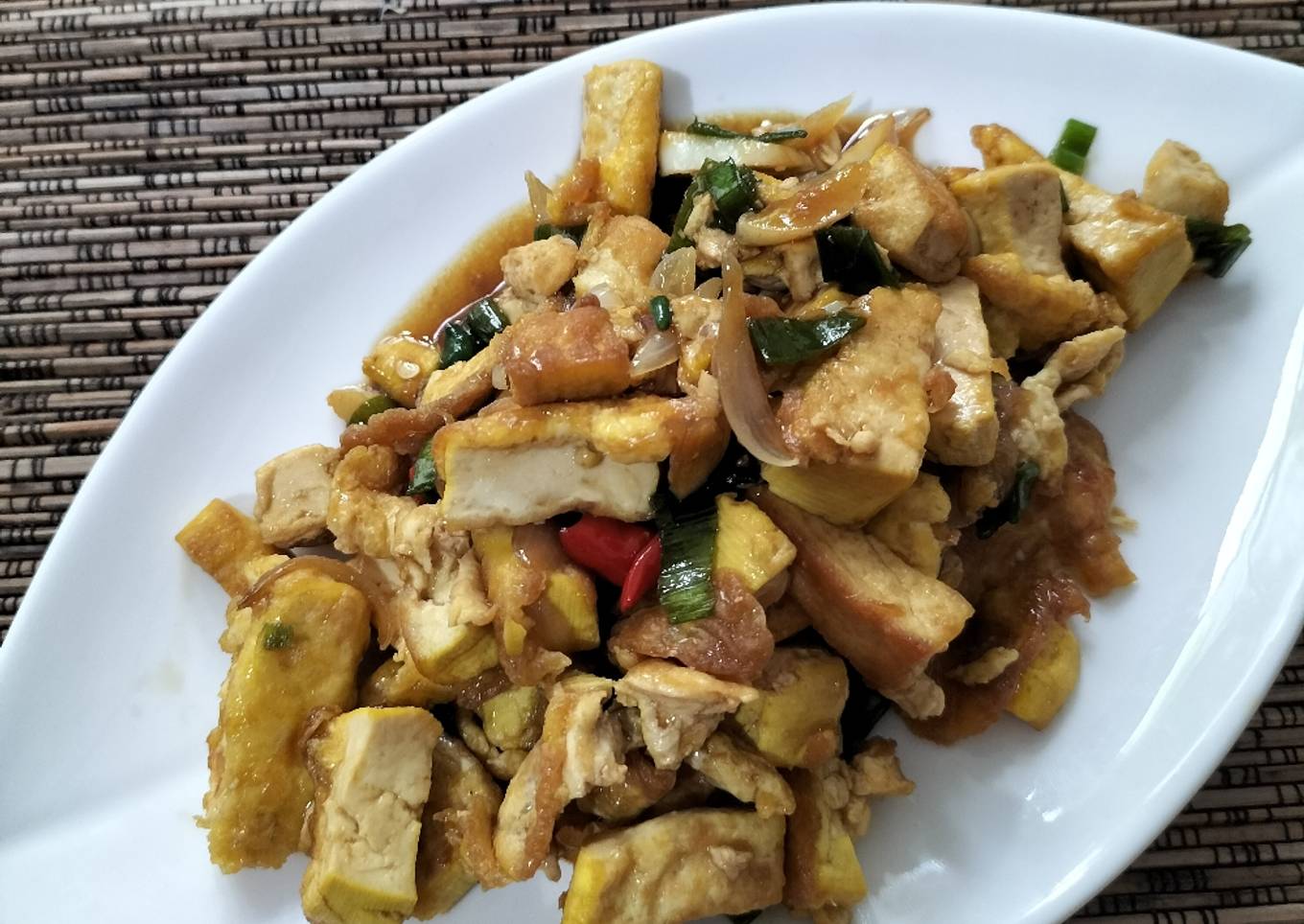Tahu Telur Saos Tiram