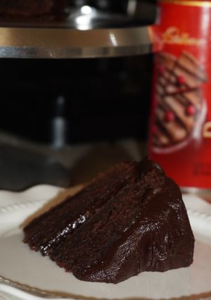 A picture of Mini Matilda Chocolate Cake with Stovetop Chocolate Fudge Frosting.