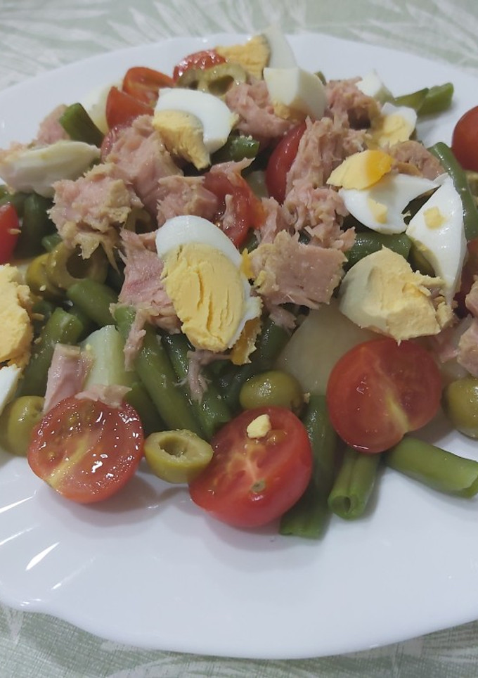 Una foto de Ensalada de patata con judías verdes
