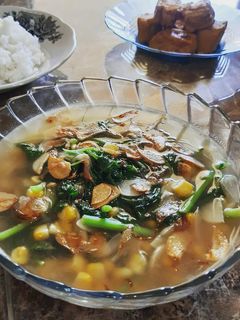 Foto resep Soup bayam mix jagung manis