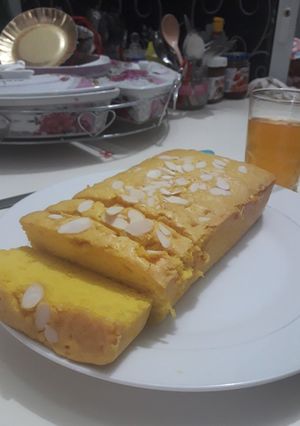 Foto resep Lemon cake with almond topping