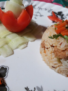 A picture of Soya badi Pulao.