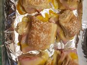 A picture of sliced ham