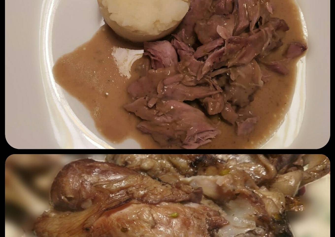 Pork hock with in season asparagus sauce