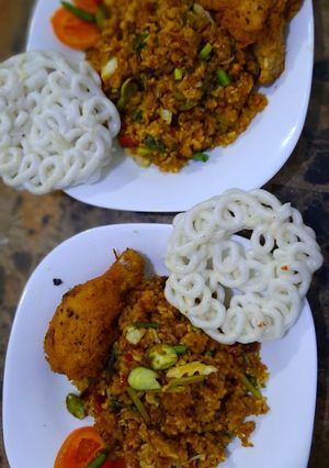 Foto resep Nasi Goreng Pete Spicy, Plus Ayam Goreng Tepung (simple)