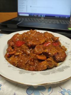 Φωτογραφία της συνταγής Ψαρονέφρι με πιπεριά Φλωρίνης και καρότο