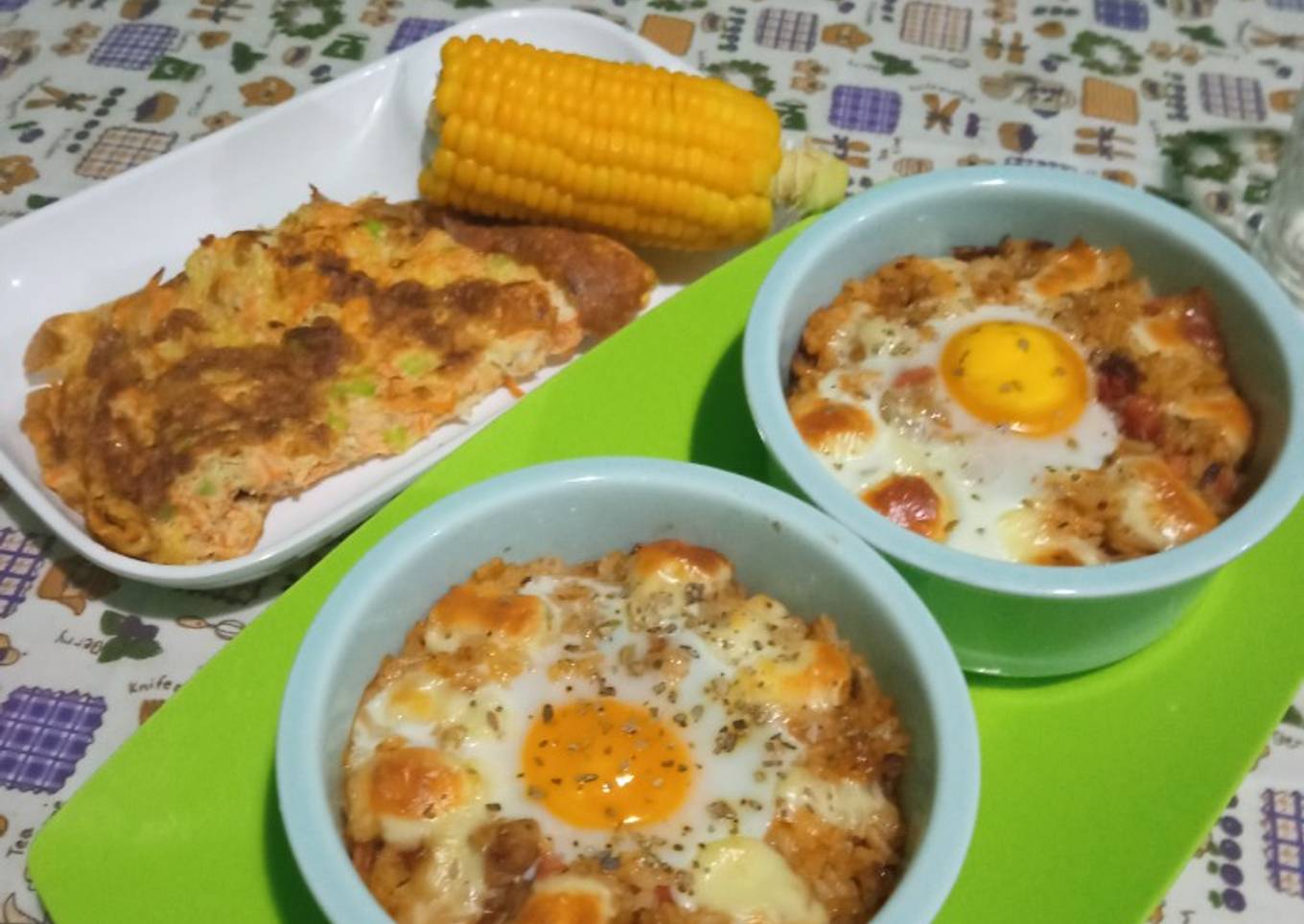 Nasi panggang mozarella (ide sarapan, ide bekal)