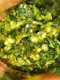 Pesto fácil en mortero 𓁉 cosecha de albahaca y ajo