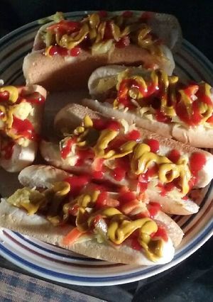 Una foto de Hot dog caseros
