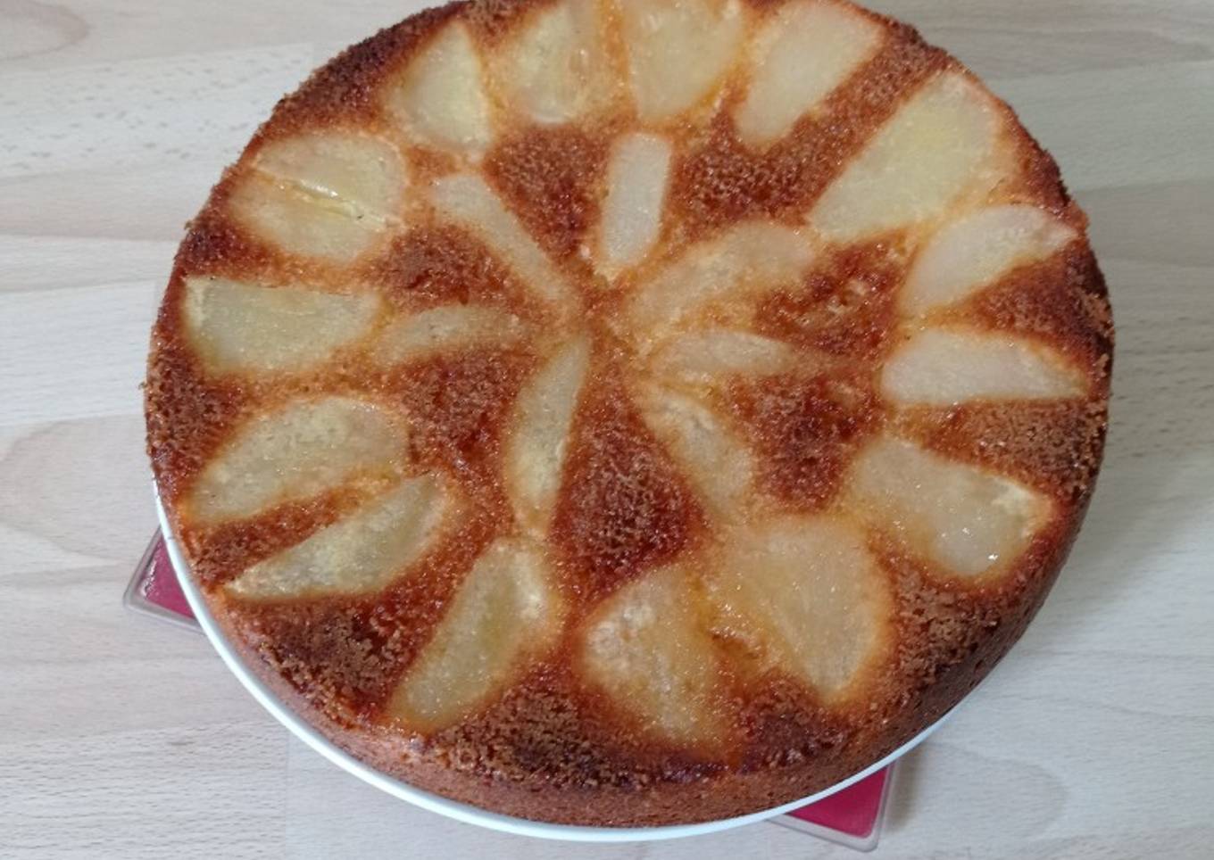 Gâteau renversé aux poires