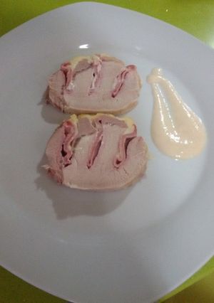 Foto principal de Lomo relleno con salsa de bacon con Thermomix