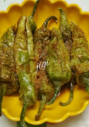 A picture of Bharwa mirchi.