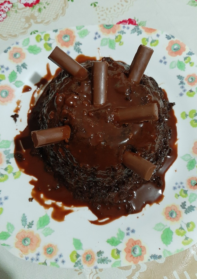 Una foto de Volcanico de chocolate fácil y rápido (sin horno)