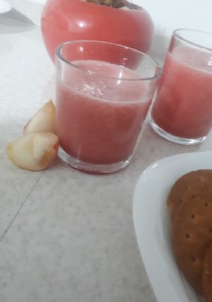 عکسی از دستور 🍑اسموتی هلو و هندوانه ساده🍉