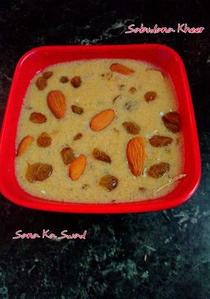 A picture of Sabudana kheer.