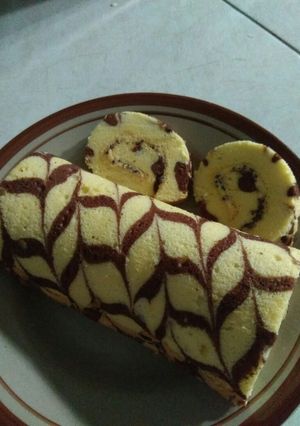 Foto resep Bolu gulung motif