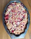 Tarta crumble de frutillas