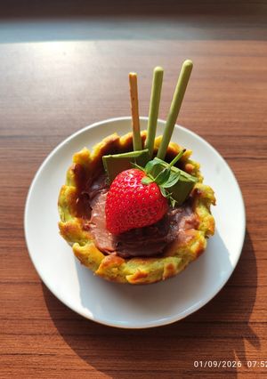 Foto resep Matcha Burnt Cheesecake