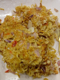A picture of Indomie and egg.