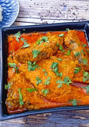 A picture of Jharkhand Style Katla Fish Curry.