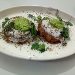 A picture of Rajgira aloo dahi bada.