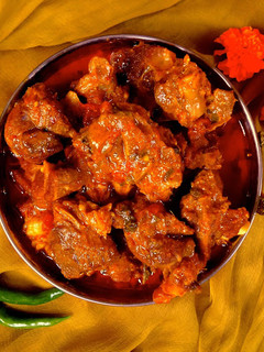 A picture of Kerala Style Mutton Curry.