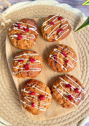 Foto principal de Galletas de frambuesa y chocolate blanco en Airfryer