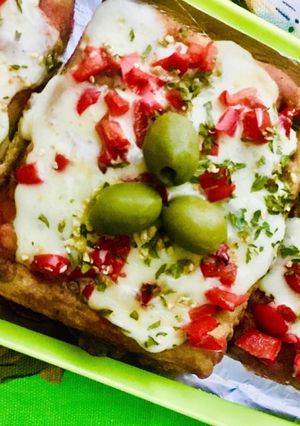 Una foto de 🧇WAFFLES🧇 A LA 🍕PIZZA🍕