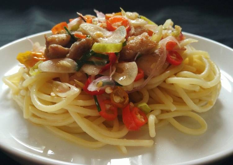 Resep Spaghetti Sambel Matah oleh Linggia Sari - Cookpad