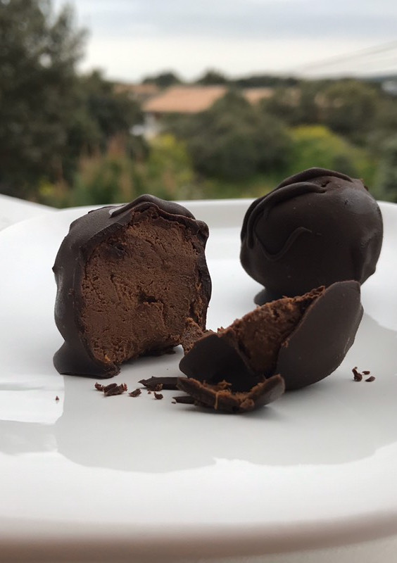 Una foto de Bombones de calabaza y chocolate