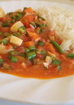 A picture of Vegetable Egg Curry.