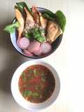 ต้มยำเกี๊ยวกรอบ air fryer ซุปแรดิช (radish soup)