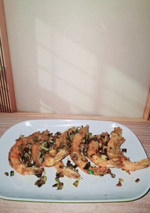 Foto resep Udang krispi Saos Lada Hitam
