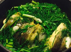 Hình của món Cá Trắm hấp bia cho ngày cuối tuần.