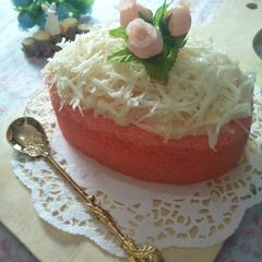 A picture of Strawberry Cheese Steamed Cake 🍓🍰.