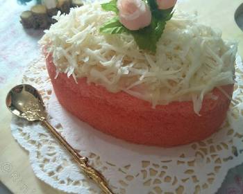 Popular Recipe Strawberry Cheese Steamed Cake  Very Delicious