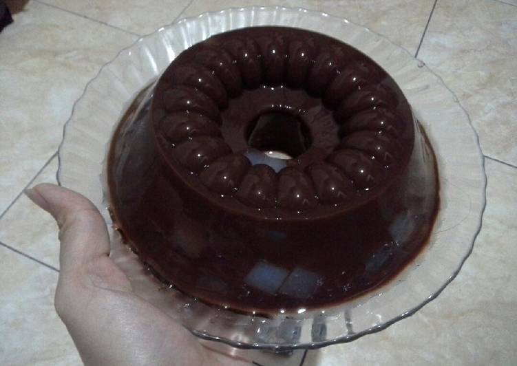 Puding Susu Nutrijell Coklat With Natadecoco🍮